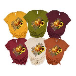 Unisex Pumpkin Halloween Autumn Cute Fall Tee top